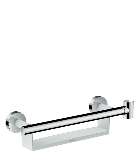 Hansgrohe Comfort Care holdegrep med hylle og dusjholder, hvit/krom