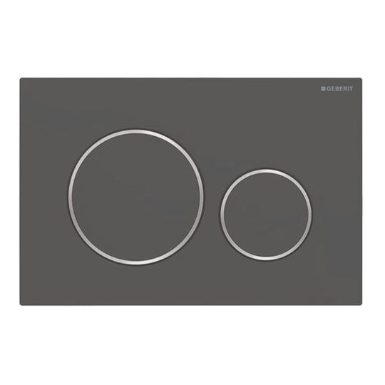 Geberit Sigma 20 Betjeningsplate Svart Matt / Krom (Easy Clean)