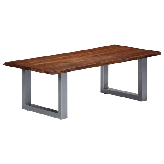 vidaXL sofabord m. levende kanter massivt akacietræ 115 x 60 x 40 cm