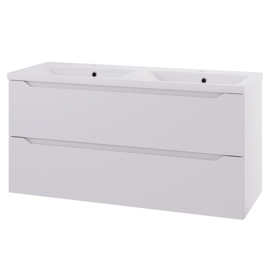Linn Bad Emma D45cm Servantskap Hvit Matt / 120cm Dobbel 2 Skuffer