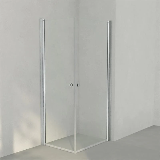 INR Iconic Nordic Rooms Dusjhjørne Linc Angel Original, Klart Glass, Timeless Glass Matt Aluminium / 70x90cm