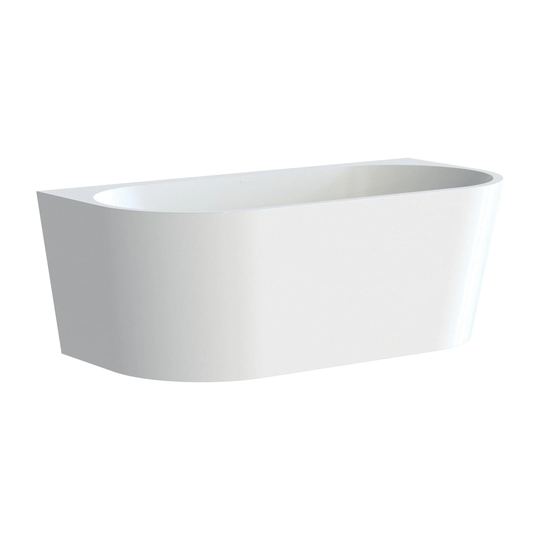 Svedbergs Lule Frittstående Badekar 158 - Back to Wall Hvit / 158cm Nei