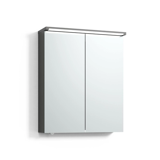 Svedbergs Skuru Speilskap med Servantlys 60cm / Skifergrå