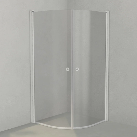 INR Iconic Nordic Rooms Dusjhjørne Linc Niagara Original, Grått Glass Hvit Matt / 100x100cm