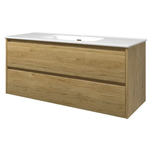Sanibell Proline møbelpakke 120x46 cm m/2 skuffer, ideal eik
