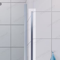 Vikingbad Veggprofil Fast Alu Magnetlist Universal Sølv H193cm (til Dusjdør Rett)