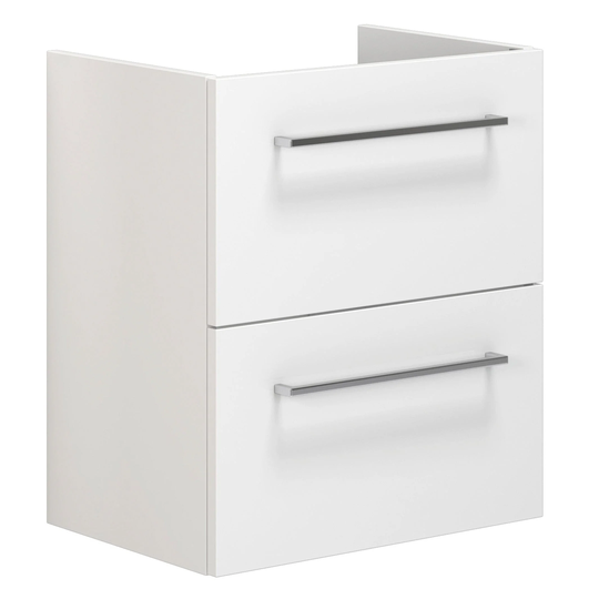 Dansani Mido+ Slim Servantskap 2 Skuffer B50-80xd35cm Uten Servant Hvit Høyglans / 50cm Gulv
