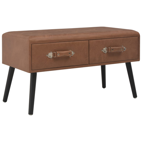 vidaXL sofabord mørkebrun 80 x 40 x 46 cm kunstlæder