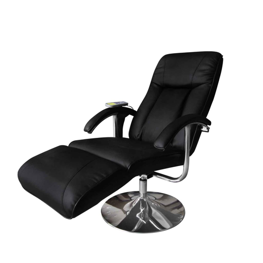 vidaXL massagestol kunstlæder sort