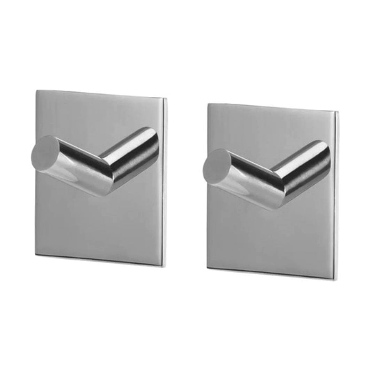 Tiger Square Enkel Krok 2 pk Selvklebende Krom