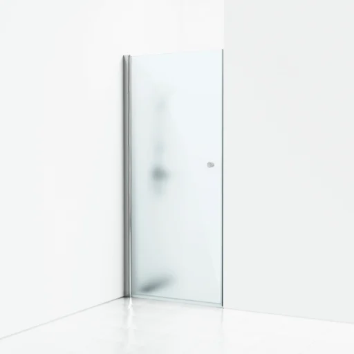 Svedbergs Skoga svingdør 90 cm, frostet glass/blank alu
