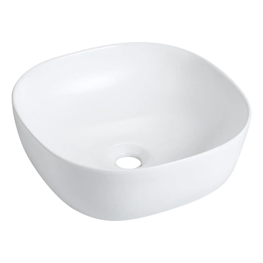 Bathco Olea Quadro Bolleservant B41xd41cm - Porselen Hvit