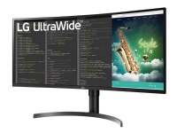 LG 35WN75C-B - LED-skærm - kurvet - 35 - 3440 x 1440 UWQHD @ 100 Hz - VA - 300 cd/m² - 2500:1 - HDR10 - 5 ms - 2xHDMI, DisplayPort, USB-C - højtalere