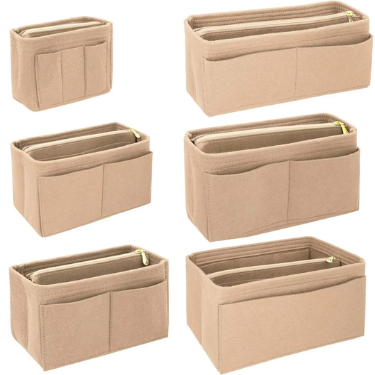 2x Taskeindsatser - Beige