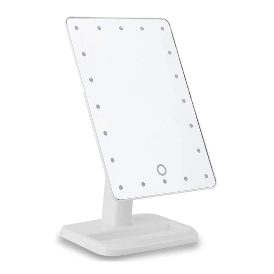 Makeup spejl med LED-lamper - Hvid