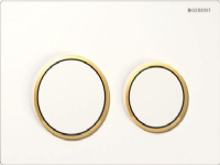 Geberit Betjen. plade omega20 - hvid/guld/hvid