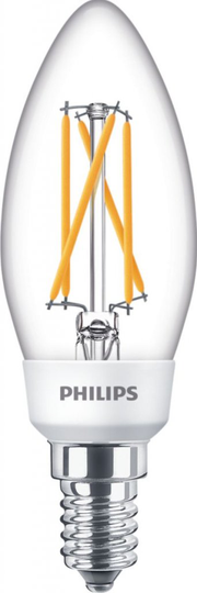 E14 5-2.5-1W LED Crown warm white Clear