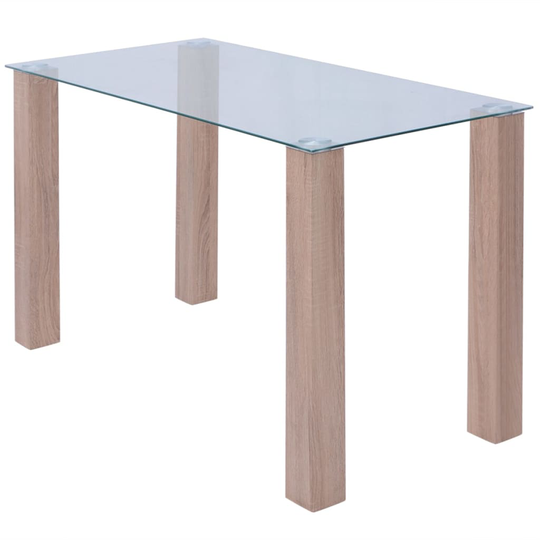 vidaXL spisebord i glas, 120x60x75 cm