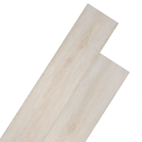 vidaXL selvklæbende PVC-gulvplanker 5,02 m² 2 mm egetræ klassisk hvid