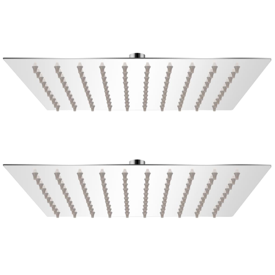 vidaXL bruserhoveder rainshower 2 stk. rustfrit stål 20 x 20 cm