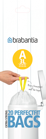 Affaldsposer A, 3Ltr [20 poser/rulle] White