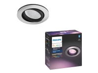 Philips Hue White and Color Ambiance Centura - Indlejret spotlys - LED-lyspære - 1 stik - GU10 - 5.7 W (tilsvarende 32 W) - klasse A+ - 16 millioner farver - 2000-6500 K - aluminium