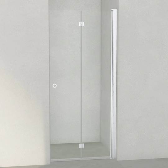 INR Iconic Nordic Rooms Dusjnisje Linc 2 Flex - Klart Glass Matt Aluminium / 90cm Høyre Hengslet