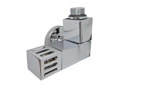 Kriss 4-K2 Rom ventilsett vinkelløpende m/Romtermostat, Krom