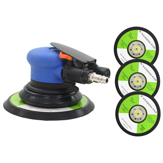 vidaXL trykluft-excentersliber med slibeskiver 150 mm
