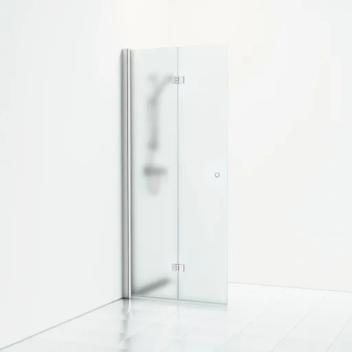 Svedbergs Skoga foldeskjermevegg 97 cm, frostet glass/matt alu