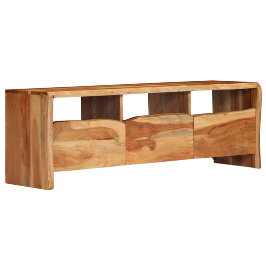 vidaXL TV-skab i massivt akacietræ levende kanter 120 x 35 x 40 cm