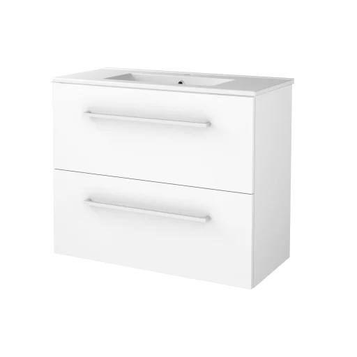 Sanibell Basicline møbelpakke 80x39 cm m/grep, hvit høyglans