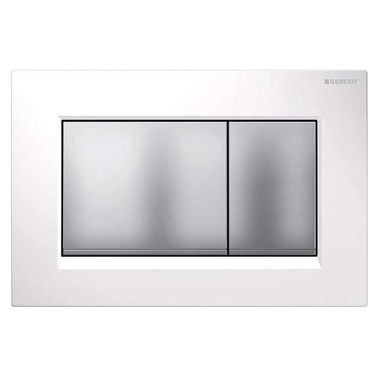 Geberit Sigma 30 Betjeningsplate Hvit / Matt Krom