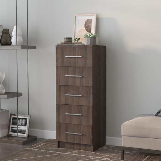 vidaXL høj kommode 41x35x106 cm spånplade sonoma-eg