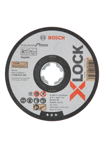 Bosch X-LOCK kutteskive STDI, 125 x 1,0 mm, rustfritt stål