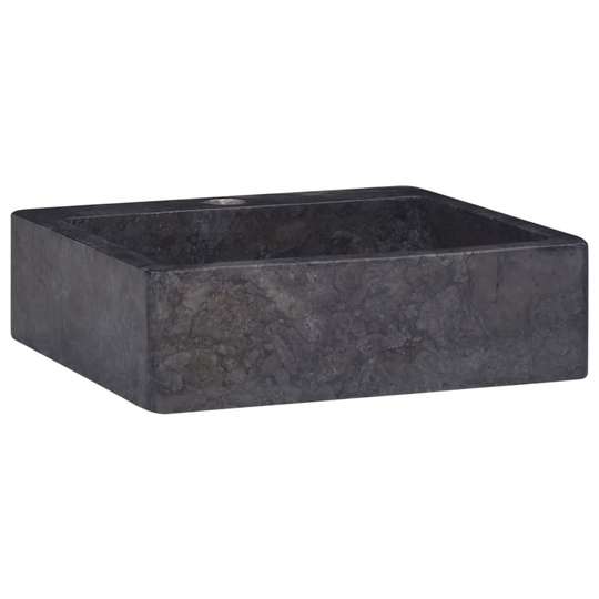 vidaXL håndvask 40x40x12 cm marmor sort
