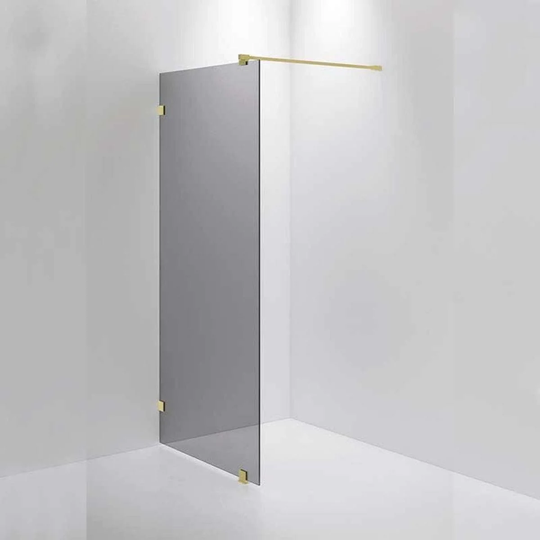 INR Iconic Nordic Rooms Dusjvegg ARC 20 Måltilpasset Messing / Grått Glass
