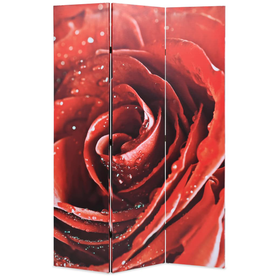 vidaXL foldbar rumdeler 120 x 170 cm rose rød