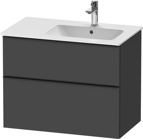 Duravit D-Neo servantskap, 81x46,2 cm, høyre, matt grafitt