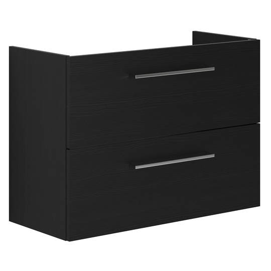 Dansani Mido+ Slim Servantskap 2 Skuffer B50-80xd35cm Uten Servant Svart Struktur / 80cm Vegg