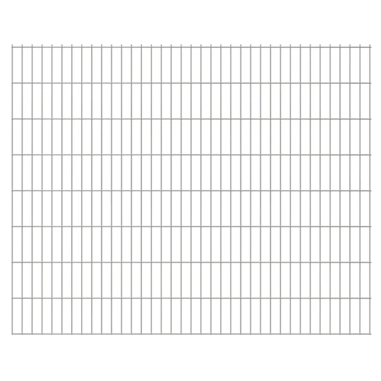 vidaXL havehegnspaneler 2D 2,008x1,63 m 10 m (total længde) sølvfarvet