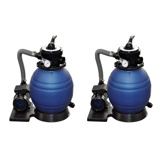 vidaXL sandfilterpumpe 2 stk. 400 W 11000 l/t
