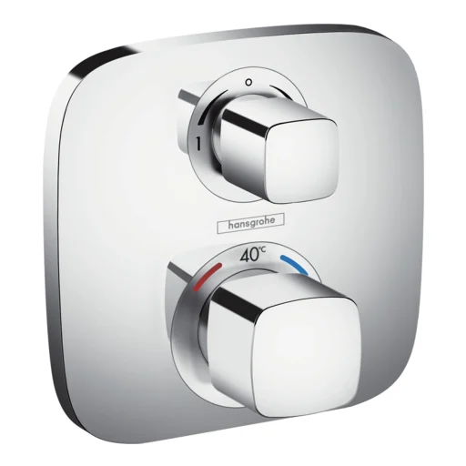 Hansgrohe Ecostat E dusjbatter /t innbygging m/ termostat og avsperring til 2 uttak, krom