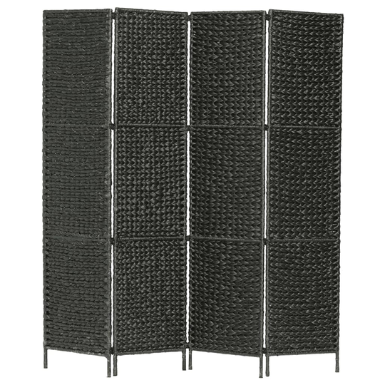 vidaXL 4-panelers rumdeler 154 x 160 cm vandhyacint sort