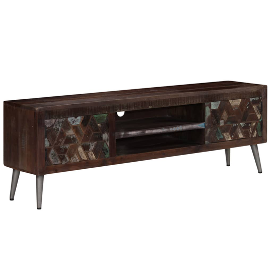 vidaXL tv-skab 140x30x45 cm massivt genbrugstræ