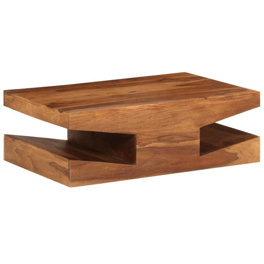 vidaXL sofabord i massivt sheeshamtræ 90 x 60 x 30 cm