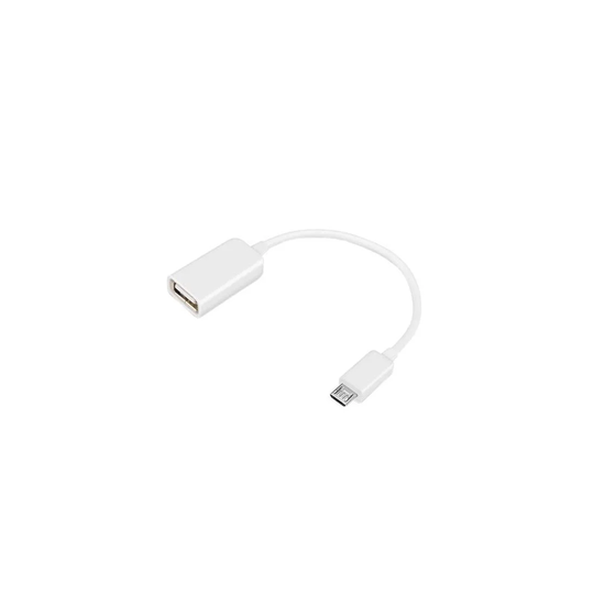 USB til Micro USB Kabel - Innebygd OTG Adapter - Hvid