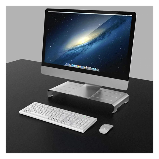 Skærm- og Laptopstativ i Aluminium - Sølv