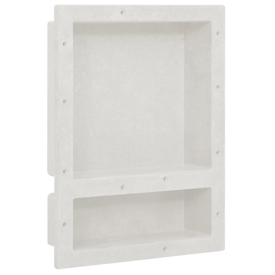 vidaxL bruseniche med 2 rum 41x51x10 cm mat hvid