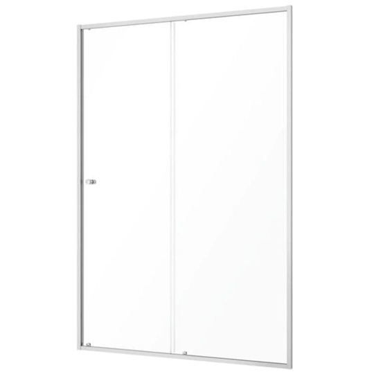 Sealskin Contour Dusjnisje B120-140cm - Skyvedør Matt Aluminium / 120cm Klart Glass